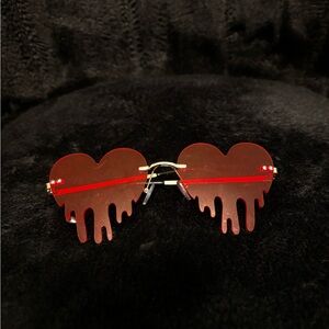 Amazon Red Heart Drip Sunglasses
